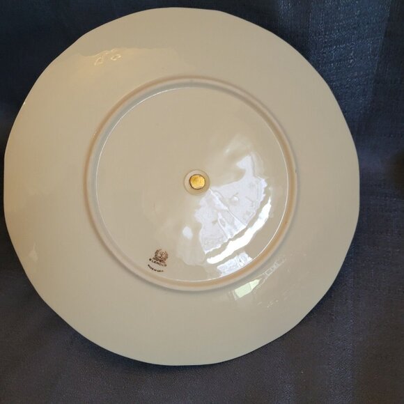 Vtg LENOX 1-Tier Fruit Server Tray Ivory Porcelain Plate Stand Centerpiece 10" - Picture 8 of 8